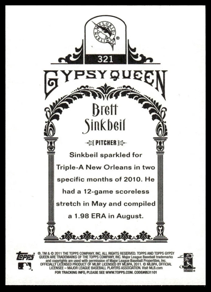 2011 Topps Gypsy Queen #321 Brett Sinkbeil - Image 2 of 2