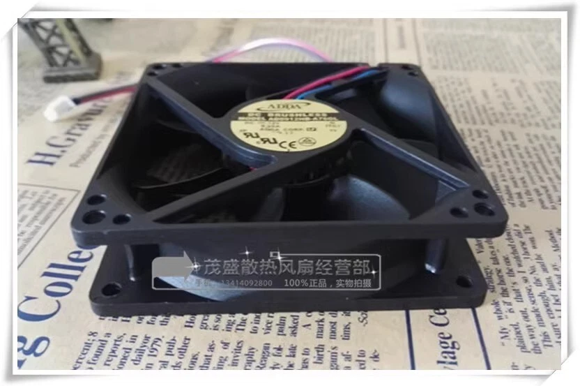 ADDA AD0912HB-A76GL 9025 DC12V 0.25A 9CM 3-Pin Server Dual Ball Cooling Fan - Image 3 of 3
