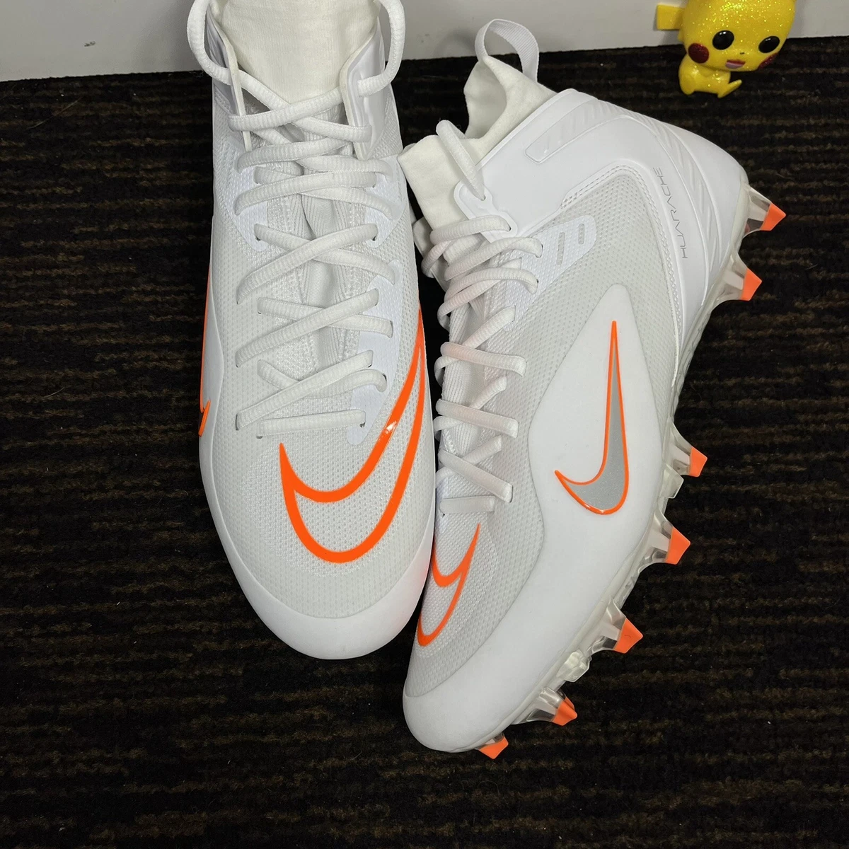 Nike Alpha Huarache 8 Elite LAX White Orange Men s Size 11.5