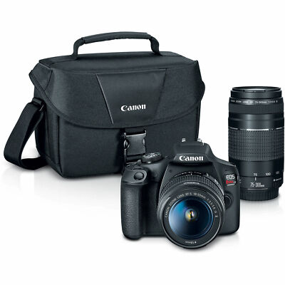 Canon EOS Rebel T7 DSLR Camera with 18-55mm & 75-300mm Lenses