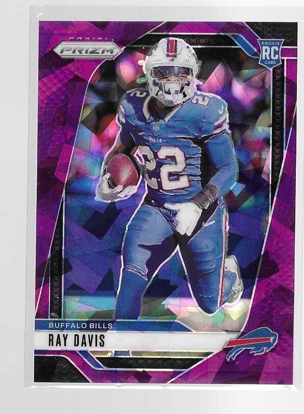 RAY DAVIS 2024 PANINI PRIZM PURPLE ICE PRIZM ROOKIE CARD #382  /225