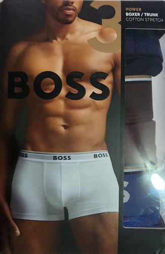 BOSS Men’s 3-Pack Stretch Cotton Regular Fit Trunks