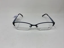 RAMPAGE R174 BLACK/BLUE 51/17/135 FLEX HINGE HALF RIMLESS EYEGLASSES DR94