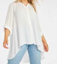 CAPSULE LADIES DIPPED BACK CRINKLE 3/4 SLEEVE BLOUSE NEW (ref 382) SALE