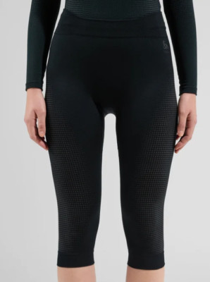 Odlo Thermals Womens Performance Warm Eco 3/4 Pant in Black UK8-XS RRP £65