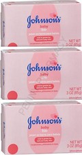 Johnson's Baby Bar Soap 3oz  3 bars  PHARMACY FRESH 