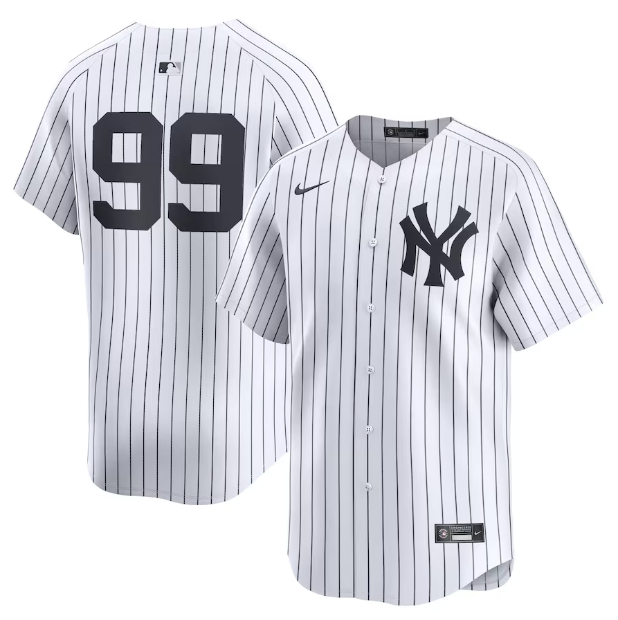 Men's  Yankees #99 Aaron Judge White Home Limited Player Jersey