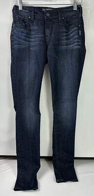Silver Jeans Suki mid Super Skinny Jeans 27/31 Women Dark Polka Dot