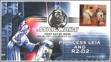 AO-4143f-4, 2007, Star Wars, BW Pictorial, Add On Cachet, Princess Leia, R2-D2, 