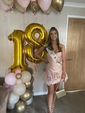 house of cb pink guinevere ruffle corset dress