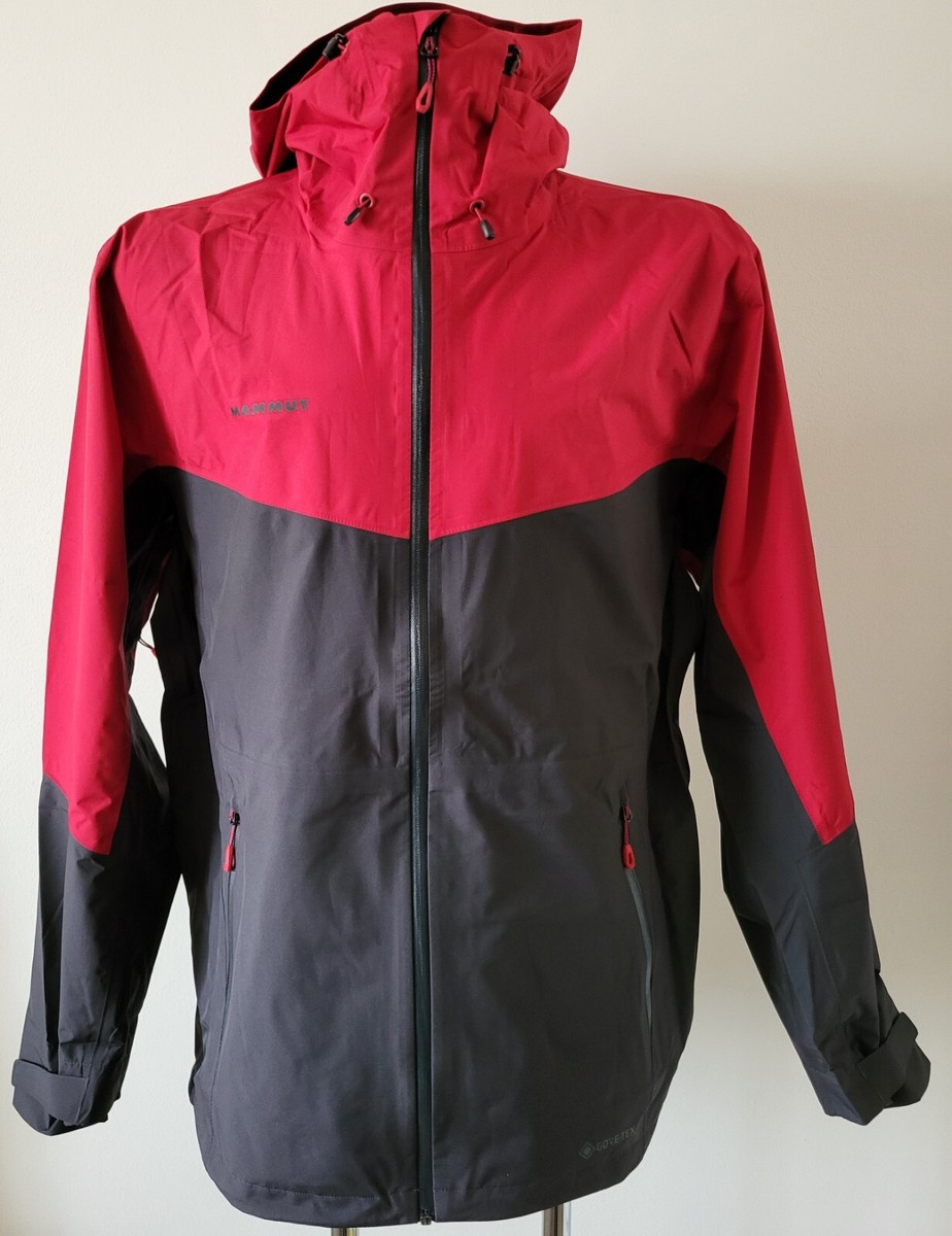 Mammut Gore-tex membrane Men Rain Waterproof Red/Black Mammut Gore-tex membrane Men Rain Waterproof Red/Black