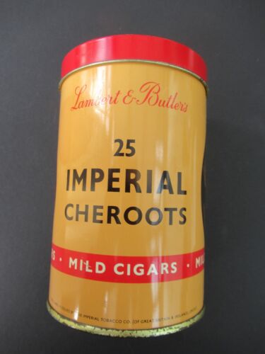 Scarce Vintage LAMBERT & BUTLER IMPERIAL CHEROOTS CIGAR TIN - Afbeelding 1 van 8