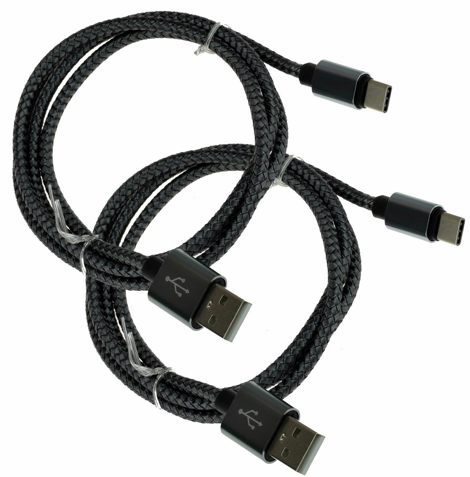 2x USB-C Data Cable USB Type C Aluminum Charging Cable Charger for LG G8s ThinQ
