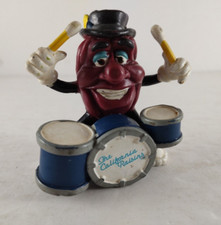 Vintage 1988 California Raisins Drums Drummer Figurine by Applause PVC 3"