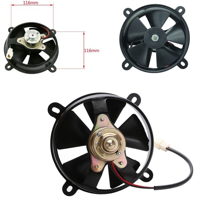 165mm Motorcycle Bike Quad Oil Cooler Water Cooler Radiator Electric Cooling Fan for sale online