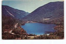 Aerial View Echo Lake Franconia Notch NH Chrome Postcard Vtg Unposted
