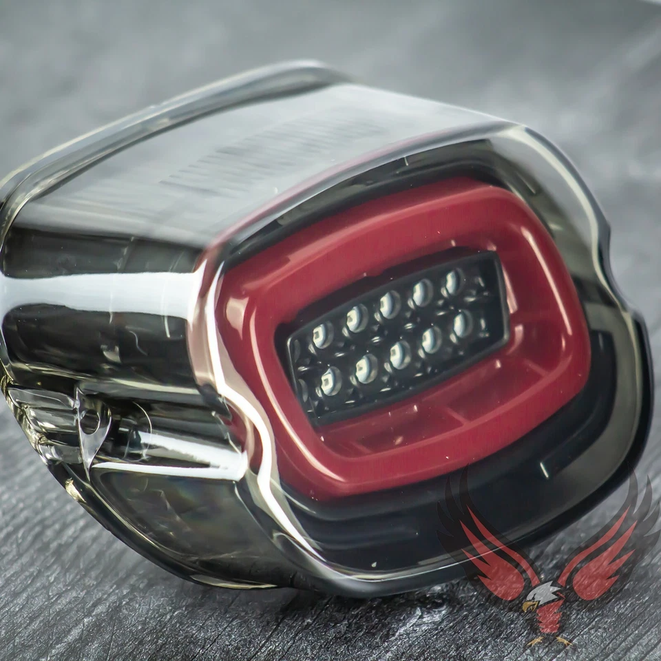 Eagle Lights Layback LED Tail Light Brake Turn Signal Harley Softail Sportster - Image 4 of 4