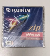 UNOPENED NEW SEALED Fuji Film 100 MB Mac Formatted Zip Disk