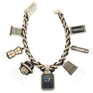 Authentic CHANEL Premiere Charm Couture M Watch H9859 Gold Plated / Leather WomenWatch...