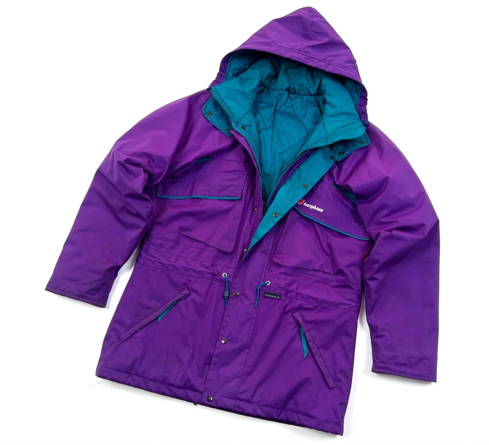 Vintage Men's BERGHAUS Purple Gore-Tex Technique XP Trekking Jacket Size M/L - Image 3 of 4