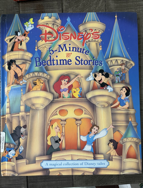 Vintage Disney 5-Minute Bedtime Stories Hardcover Book - Disney Franchise