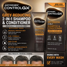 Just for Men Control GX 2-in-1 Shampoo and Conditioner Grey Reducing hair 118ml
