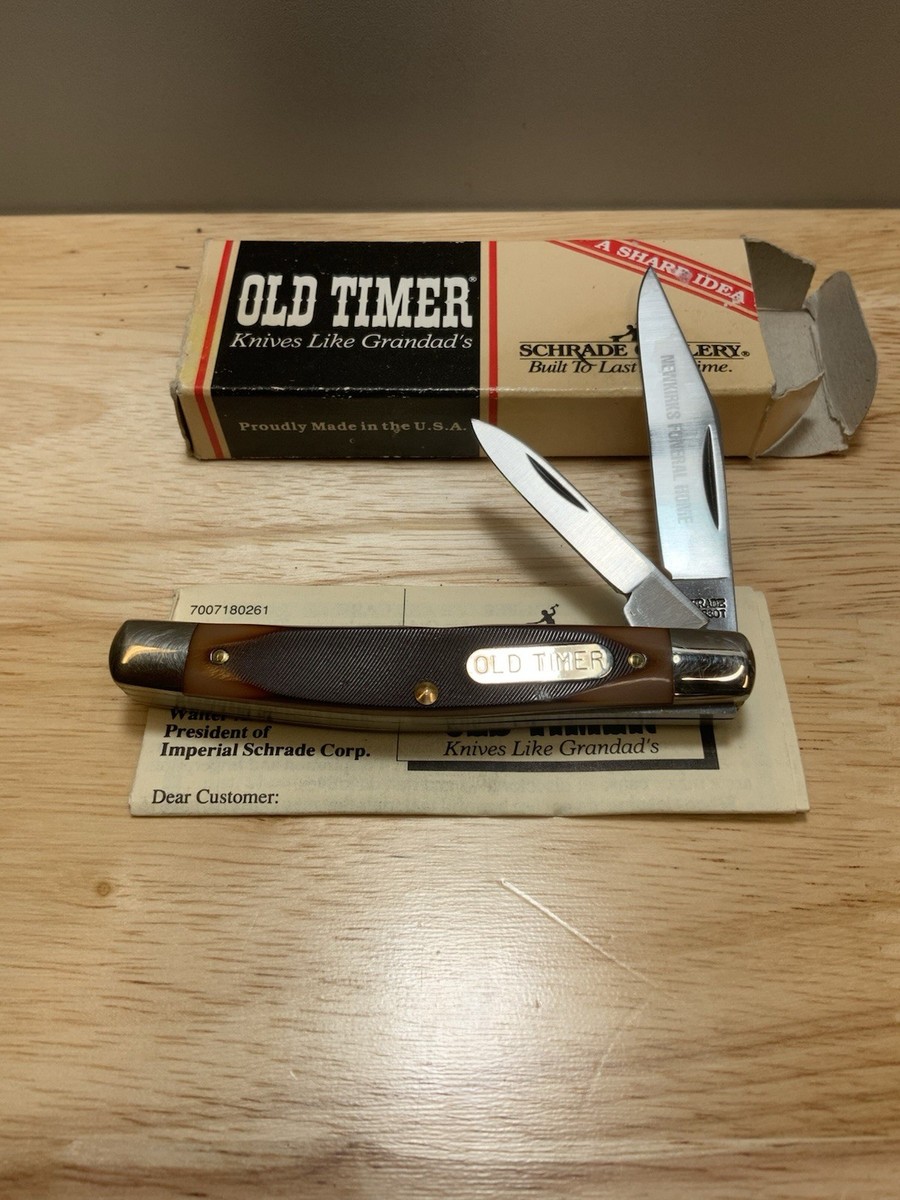 Schrade USA Old Timer 33OT Middleman Jack Knife, Sawcut Brown