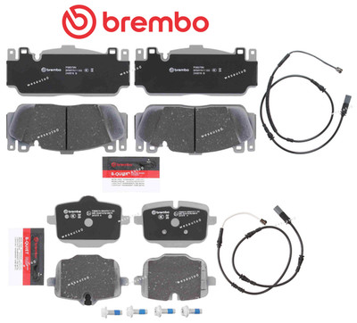 Front Brake Pad & Rear Brake Pad Ceramic OEM Brembo + Sensor for BMW M5 M6 12-19