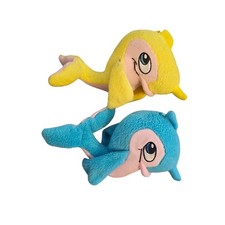 2005 McDonald's Neopets Blue Dolphin Plush Blue Yellow Flotsam 5" Mini