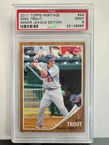 2011 Topps Heritage Minor League Edition Mike Trout #44 PSA 9