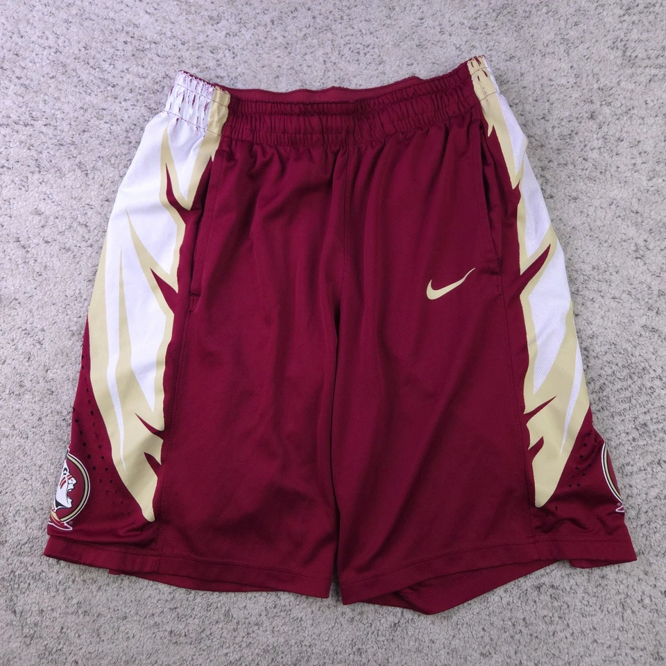 Pantalones Cortos Florida State Seminoles Para Hombres Medianos Nike FSU Malla Entrenamiento Logo Pluma Foto 4 de 4