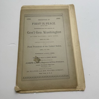 Title Page Of Historical Print  first In Peace  