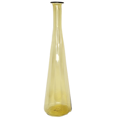 Emploi Amber Panel Optic Mid Century 20'' Decanter No Stopper