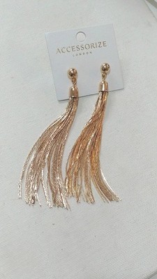 Accessoire Gold Metall Quaste Ohrhänger Glamour Party Geschenk für ihr Statement