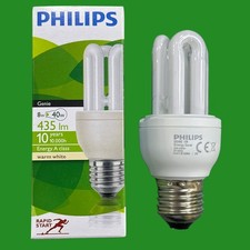 1x 8W  42W Philips CFL Stick Light Bulb Low Energy Edison Screw ES E27 Lamp