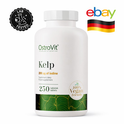 OstroVit Kelp VEGE 250 Tabletten 200mcg Jod 133 NRV Iodine Vegan EU Laminaria 1x