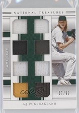 2020 Panini National Treasures Game Gear Materials Eights 37/99 AJ Puk kn8
