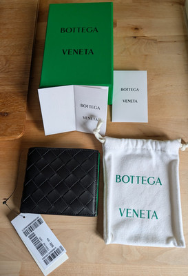 NEU Original Bottega Veneta Geldbörse Portemonnaie Leder OVP Intrecciato Bi-Fold