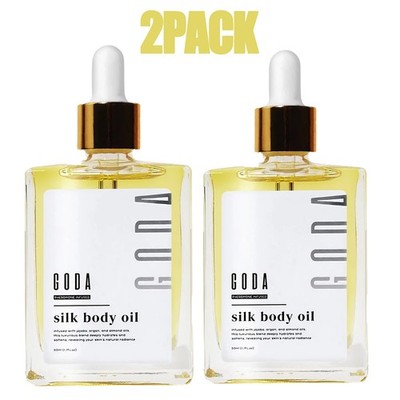 2 Pack GODA Silk Body Oil Silk Body Oil Goda Perfume Oil Bath