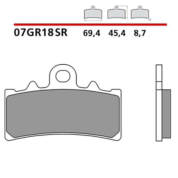 Brembo VORDERRADBREMSBELAGE-KIT Fur Ktm Duke Abs 390 17-21-COD. 07GR18SR-image