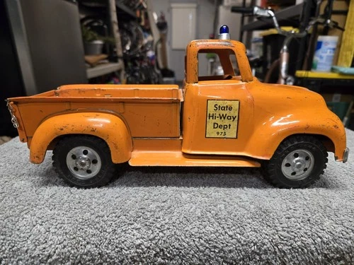 Vintage 1956 Tonka State Hi-Way Dept Stepside Pickup Truck Pressed Steel