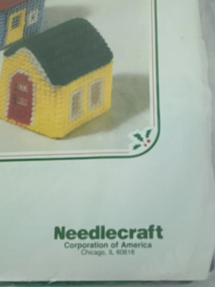 Design Works Winter Village Plastic Canvas Kit #3312 Christmas 7 Houses - Image 4 of 4