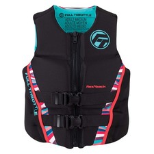 Full Throttle Women's Rapid-Dry Flex-Back Life Jacket - Pink/Black