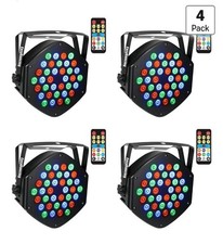 Stage Lighting 36x1W LED Par RGB 7 Channel with Remote for DJs Parties