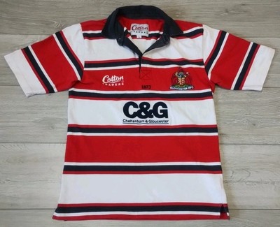 Maillot Domicile Gloucester Rugby 2003-2005 - Cotton Traders LB - Taille Grand Garçon XS