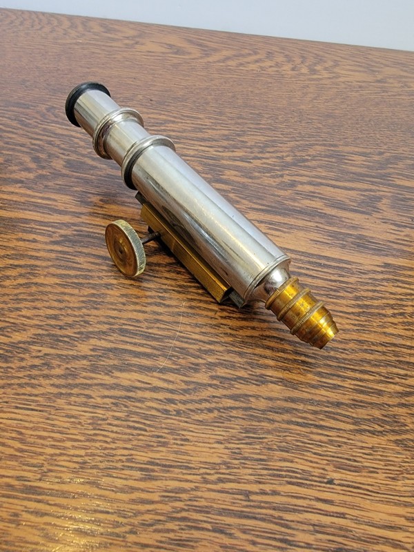 Antique microscope parts minus stand.