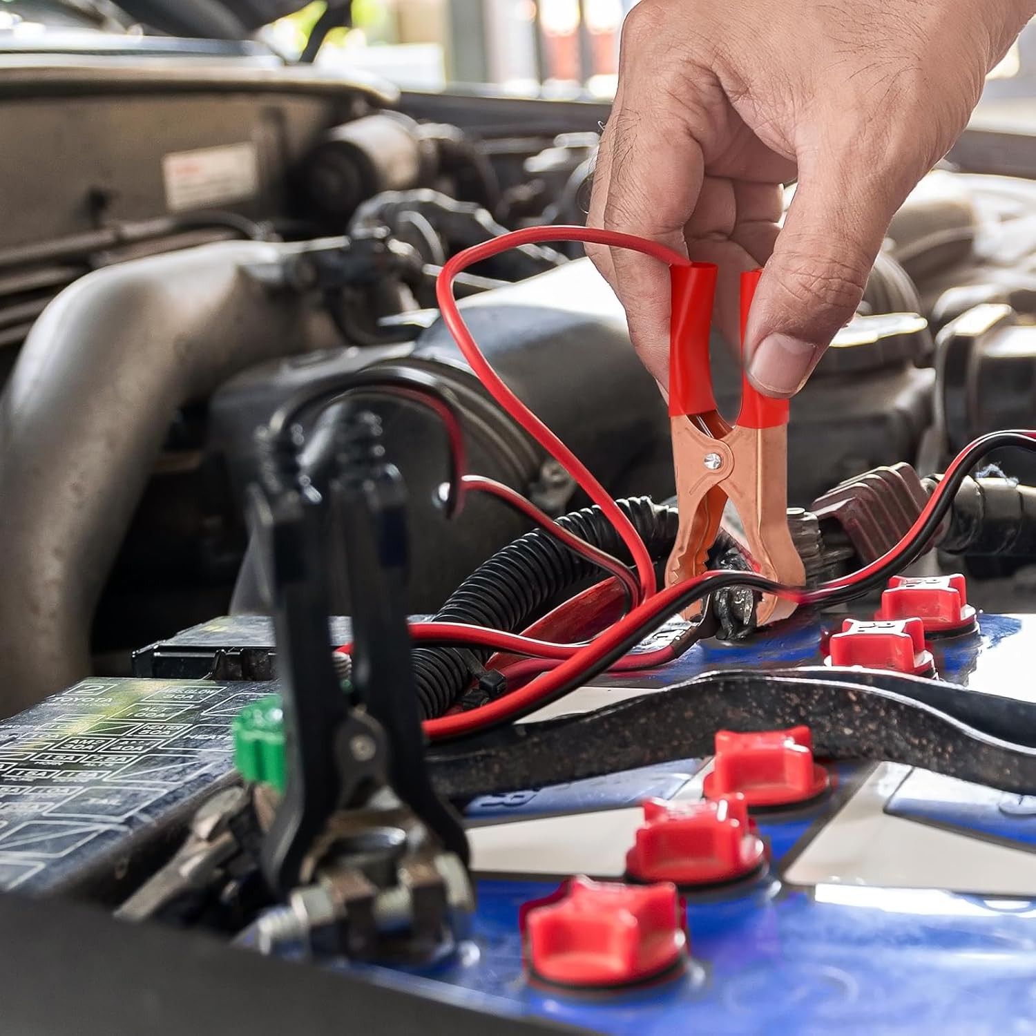 10 Pcs Metal Alligator Clips 50A Insulated Heavy Duty... 