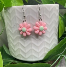 1.5  Silver-tone Flower Daisy Dangle Earring Set New Free Ship B7668