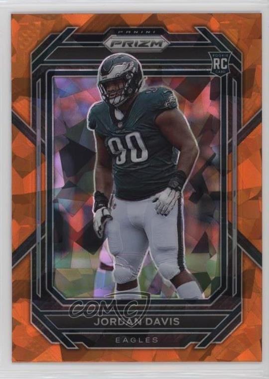 2022 Panini Prizm Rookies Orange Ice Prizm Jordan Davis #371 Rookie RC 1c3k