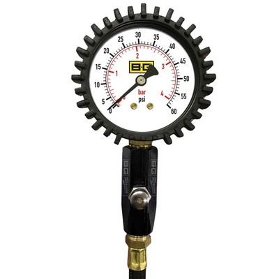 B-G Racing Tyre Pressure Gauge - 2.5 Inch - Dual Scale Display (Psi / Bar) - 515